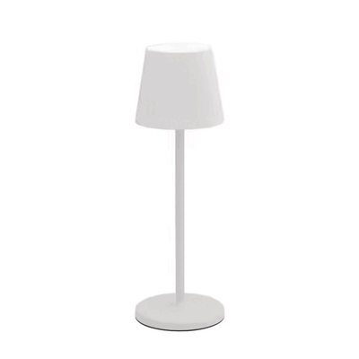 Akumulátorová stolní lampička FELINE-W, kulatý klobouček - 380 x 110 x 110 mm - bílá - 1
