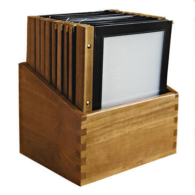 Box s jídelními lístky Wood černý, černá - 20 JL + box - A4 - 1