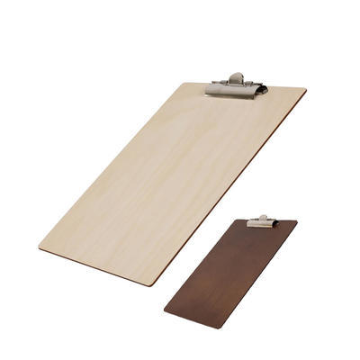 Desky s klipem dřevěné, tmavá bříza - 32 x 22 x 0,3 cm - 1