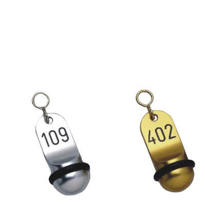 Hotelové klíčenky Klassik mini, zlatá - 2 místné číslo