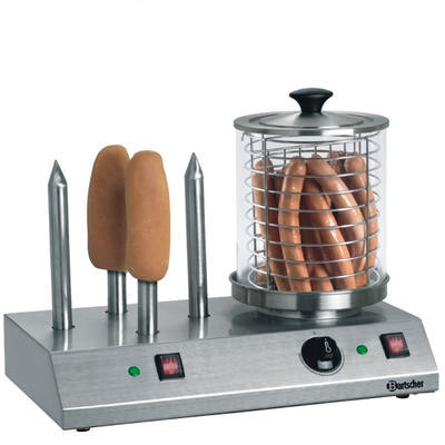 Ohřívač párků Hot Dog nádoba a 4 trny Bartscher, 4 trny + nádoba - 0,96 kW / 230 V - 7,63 kg - 1