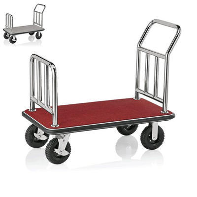 Recepční vozík plošinový, barva ocelová / šedá - 113 x 61,5 x 98 cm - 1
