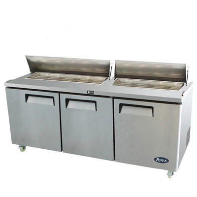 Salátový chladicí stůl 600 litrů MSF8304GR - 3dveřový, Š 1850 x H 763 x V 1120 mm - 370 W / 220-240 V - 144 kg