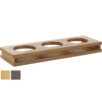 Stojan dřevěný Display Wood 3 otvory, 3 otvory/13 cm - 58 x 20 x 6,8 cm - tmavý buk - 1