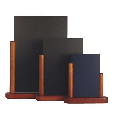 Tabule stolní popisovatelná rovná Elegant, mahagon - 15,5 x 17 x 5 cm - A6 - 1
