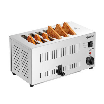 Toaster na 6 toustů TS60 Bartscher, 2,4 nebo 6 toustů - 2,5 kW / 230 V - 5,6 kg - 1