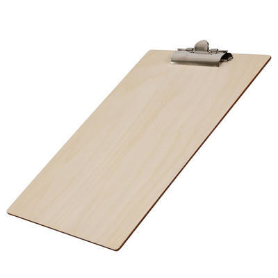 Desky s klipem dřevěné, světlá bříza - 32 x 22 x 0,3 cm - 2