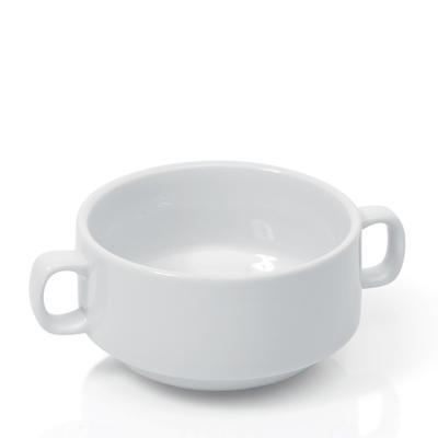 Šálek a podšálek na polévku s uchy, šálek polévkový - 0,26 l - 10 x 5,5 cm - 2