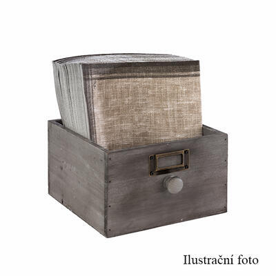 Box dřevěný šuplík Vintage, 18,5 x 18,5 x 11 cm - 2