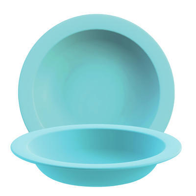 Talíř dětský Color odolný plast, talíř hluboký - zelený - 21,6 cm / 0,5 l - 2