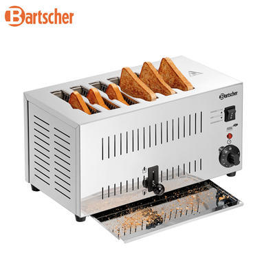 Toaster na 6 toustů TS60 Bartscher, 2,4 nebo 6 toustů - 2,5 kW / 230 V - 5,6 kg - 2