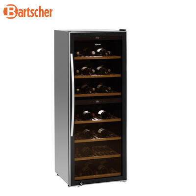 Lednice na víno 126 lahví Bartscher, 595 x 625 x 1590 mm - 313 l / 126 lahví - 0,15 kW / 220-240 V - 2