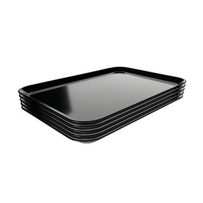 Servírovací tablet melamin nízký, černý - Š 240 x H 350 x V 17 mm - 3/7