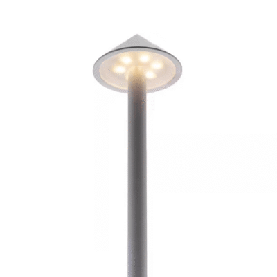 Akumulátorová stolní lampička ANGELINA-W, malý klobouček - 300 x 105 x 105 mm - bílá - 3