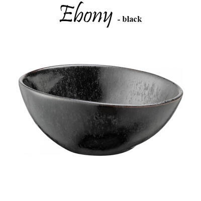 Porcelánové nádobí Ebony, talíř hluboký ovál - 24,5 x 23 cm - 3