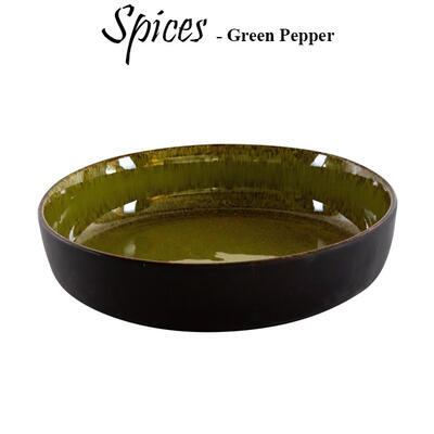 Porcelánové nádobí Spices green pepper, talíř mělký - 20,4 cm - 3