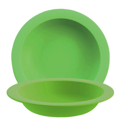Talíř dětský Color odolný plast, talíř hluboký - zelený - 21,6 cm / 0,5 l - 3