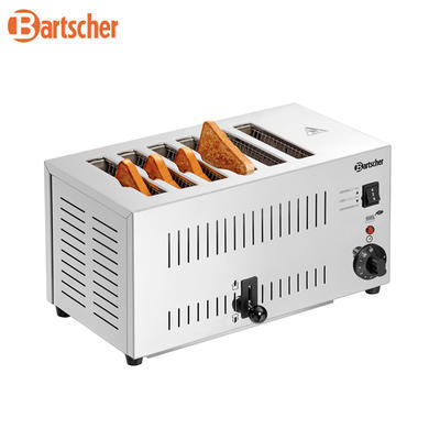 Toaster na 6 toustů TS60 Bartscher, 2,4 nebo 6 toustů - 2,5 kW / 230 V - 5,6 kg - 3