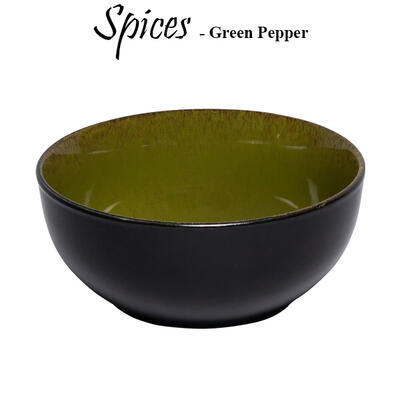 Porcelánové nádobí Spices green pepper, talíř mělký - 20,4 cm - 4