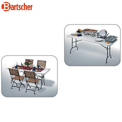 Party stůl skládací hranatý Bartscher, 1830 x 760 x 740 mm - 910 x 740 x 90 mm - 4