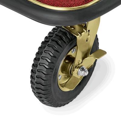 Recepční vozík Luxury, barva zlatá/bordó - 110 x 62 x 190 cm - 4