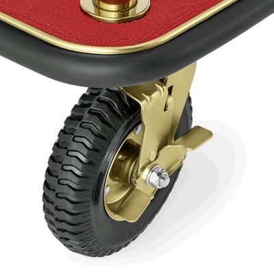 Recepční vozík Boutique, barva zlatá/červená - 113 x 62 x 183 cm - 4