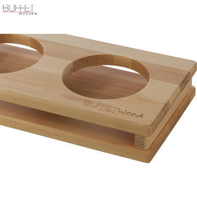 Stojan dřevěný Display Wood 4 otvory, 4 otvory/10 cm - 50 x 20 x 6,8 cm - tmavý buk - 5