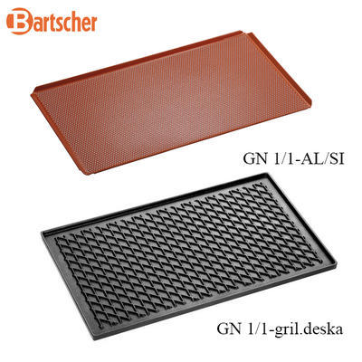 Grilovací deska GN 1/1 Bartscher, 530 x 325 x 15 mm - gril.deska, GN 1/1, litý hliník - 2,8 kg - 6/7