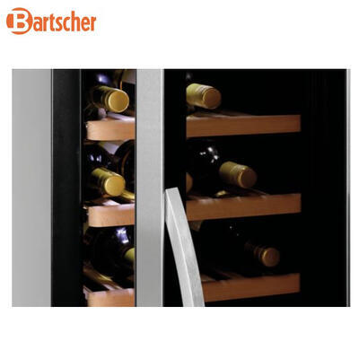 Lednice na víno 126 lahví Bartscher, 595 x 625 x 1590 mm - 313 l / 126 lahví - 0,15 kW / 220-240 V - 6